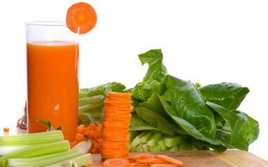 Suc de morcovi și legume pentru gastrită