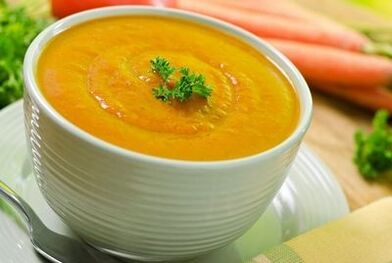 Supă de piure de legume pentru gastrită